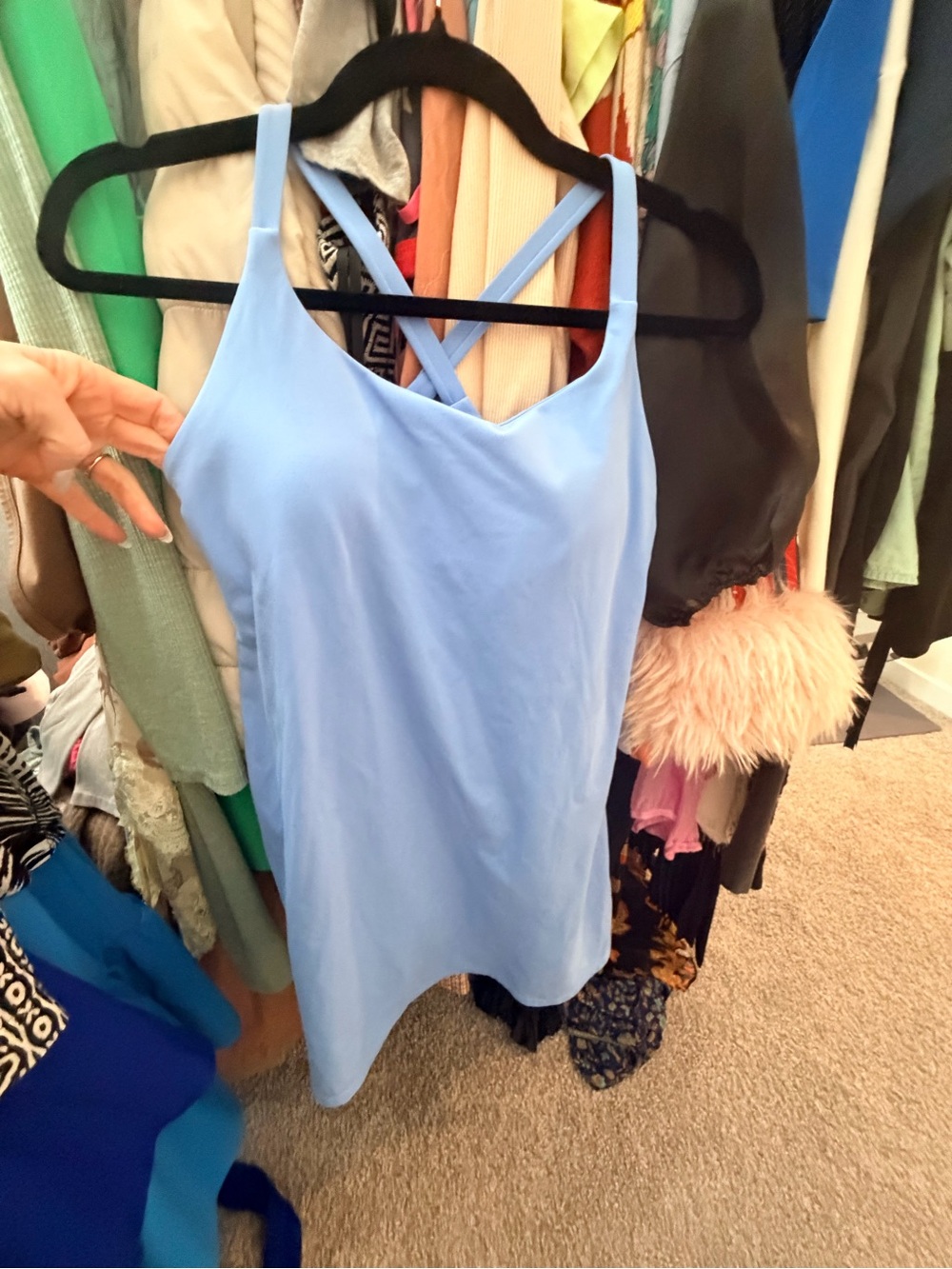 HALARA Light Blue Cross-Back Camisole